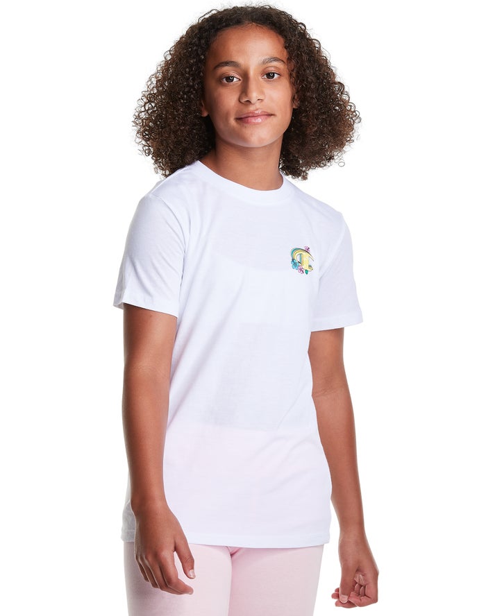 Champion Classic Paradise White T-Shirt Girls - South Africa ALICPM104